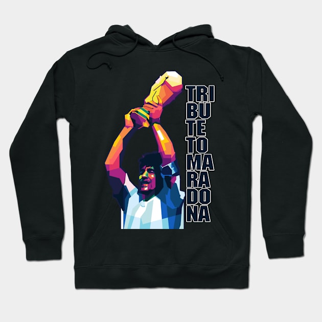 Diego Maradona Hoodie by WPAP46